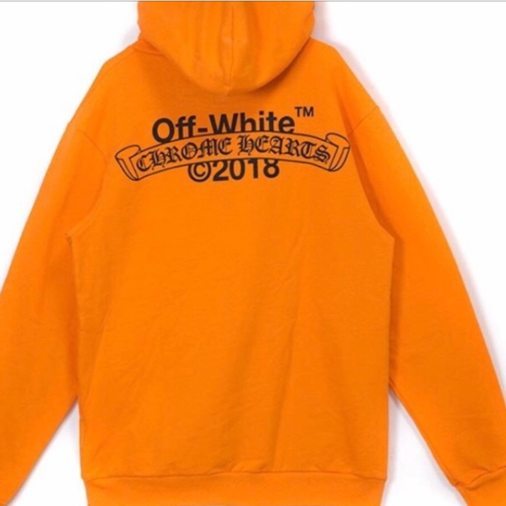 Off White X Chrome Hearts Hooded Sweatshirt
